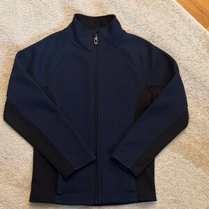Spyder Navy and Black Full-Zip sweater jacket boys size small (8) gently used